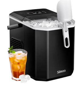 lot 271 image: Silonn Countertop Bullet Ice Maker with Handle (26 Lbs)