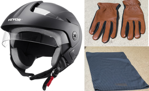 lot 276 image: VEVOR Motorcycle Helmet, 34-Face, Smart Street ABS & High Density Helmet with Bluetooth Communications & Interchangeable Lens, DOT Approved Comfortable Motocross Helmet, Size L