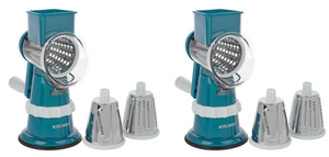 lot 444 image: LOT OF 2 Kitchen HQ Speed Grater and Slicer with Suction Base (Colors May Vary)