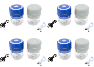lot 445 image: LOT OF 4 Kitchen HQ 2-pack USB Mini Choppers (8 Total, Colors May Vary)