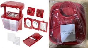 lot 449 image: LOT OF 2 Kitchen HQ Pack Of 4 Divided Plates & Curtis Stone Chop Chop All-In-One Prep Tool
