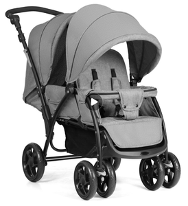lot 458 image: Costway Foldable Lightweight Front Back Seats Double Baby Stroller