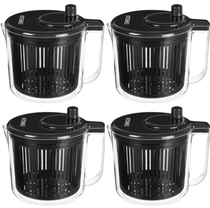 lot 461 image: LOT OF 4 Kitchen HQ 2.5-Quart Salad Spinners (Colors May Vary)