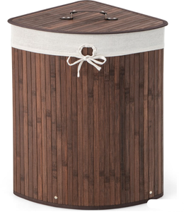 lot 467 image: Costway Coffee Laundry Hamper with Lid
