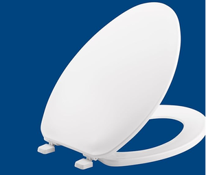 lot 486 image: Bemis Economy Plastic Toilet Seat, Elongated, White, 170 000