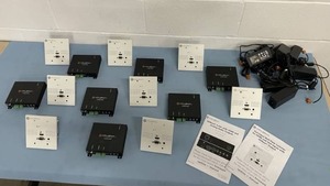 lot 69 image: Atlona HDMI Over Network  CAT Cable Wall Plate & Base Unit Transmitter & Receiver System - LOT