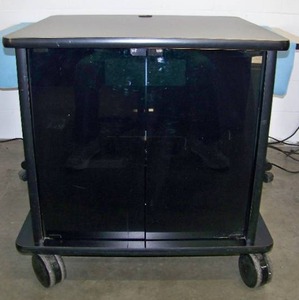 lot 42 image: Rolling Cart for AV Equipment with Front Doors on Casters