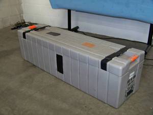 lot 50 image: Hard-Sided Large Portable Plastic Storage  Travel Case - 52 12 L x 15 W x 14 H Overall Dimensions