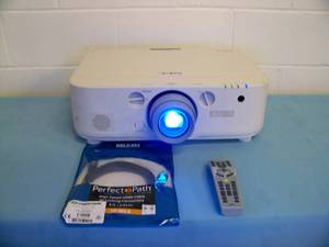 lot 54 image: NEC NP-PA571W 5700 Lumen WXGA Professional Installation LCD Projector with HDMI Cable and Remote Control