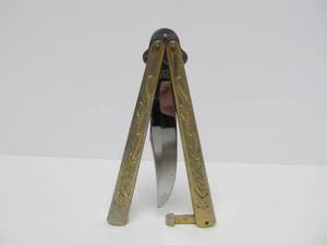 lot 55 image: Vintage Butterfly  Balisong Knife - (Blade Tip Damage)