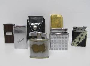 lot 59 image: Nice Estate Lot of Vintage Cigarette Lighters #2 - Including Zippos 