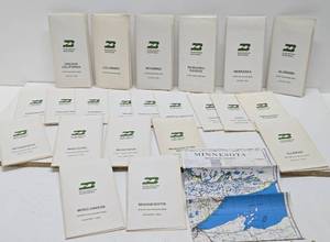 lot 27 image: Large Lot of Vintage Burlington Northern Railroad Maps