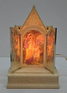 lot 33 image: Working 1950s era Lighted Musical Church Display