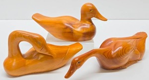 lot 11 image: 3 Nicely Carved Duck Decoys