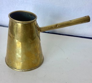 lot 17 image: Antique Brass Chocolate Pot