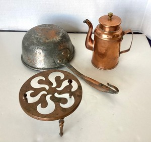 lot 35 image: Trio of Antique Copper Items
