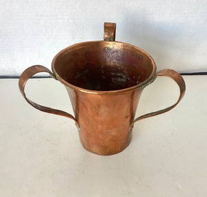 Antique 3 Handled Russian Copper Ritual Cup