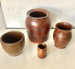 lot 84 image: Group of 4 Antique Stoneware Crocks