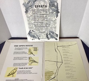lot 101 image: Group of 3 Frameable Poetry Broadsides (ex. Robert Bly Estate)