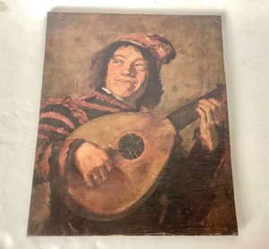 lot 118 image: Antique Troubadour Painting