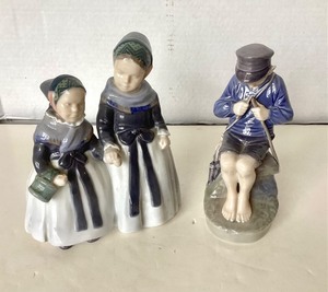 lot 131 image: Pair of Royal Copenhagen Figures