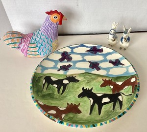 lot 135 image: Rabbits, Cows, Blackbirds and a Rooster