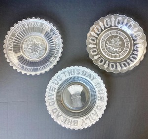 lot 167 image: Trio of EAPG Bread Plates