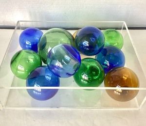 lot 169 image: Group of Vintage Colorful Blown Glass Floats #1