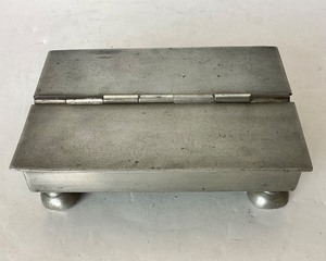 lot 182 image: Small Antique Compartmentalized Pewter Inkstand
