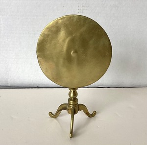 lot 203 image: Antique English Tilt-top Brass Candle Reflector #1