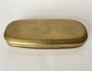 lot 205 image: Antique Swedish Brass Tobacco Box