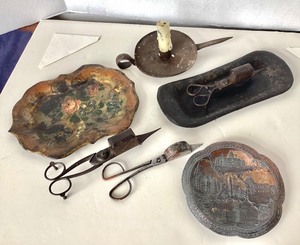 lot 217 image: Group of Assorted Antique Tin, Tole and Iron