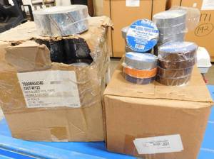 lot 29 image: Misc. Lot of Metalize Foil and PVC Electrical Tape