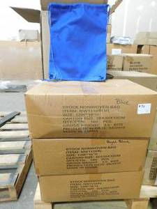 lot 32 image: Blue 13 x 16  Drawstring Bags