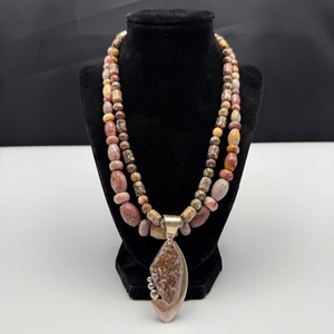 lot 29 image: Necklace & Earring Set with Sterling Accents