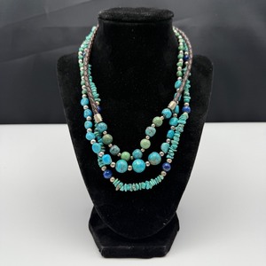 lot 31 image: Turquoise & Sterling Silver Necklace Trio