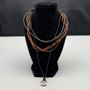 lot 48 image: Assorted Leather Chokers (Sterling Silver Accents)