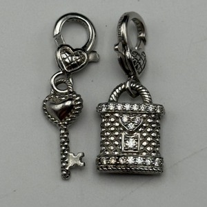 lot 75 image: Judith Ripka Sterling Silver Key & Lock Charms