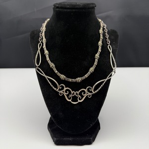lot 77 image: Two Sterling Silver Necklaces