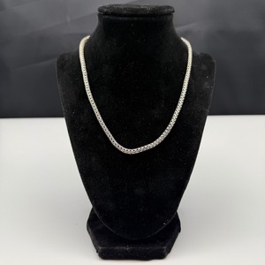 lot 78 image: Sterling Silver Woven Chain Necklace