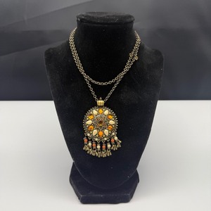 lot 93 image: Joan Rivers Bohemian Jewel-Tone Brooch & Earring Ensemble