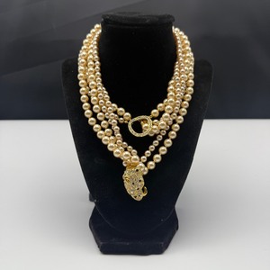 lot 105 image: Jay King Jaguar & Pearl Multi-Strand Statement Necklace