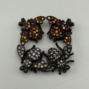 lot 135 image: Joan Rivers Bee Pins  Black Tone with Crystal Accents