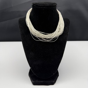 lot 164 image: 16-Strand 60 Liquid Silver Necklace in .925 Sterling Silver