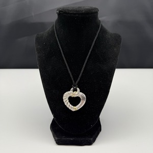 lot 187 image: Judith Ripka Sterling Heart Pendant Necklace