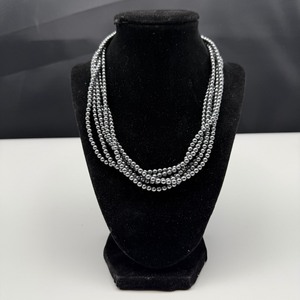 lot 192 image: Judith Ripka Silver Multi-Strand Hematite Bead Necklace