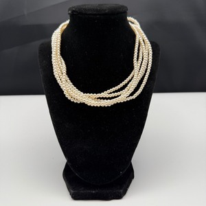 lot 193 image: Judith Ripka Multi-Strand Faux Pearl Necklace