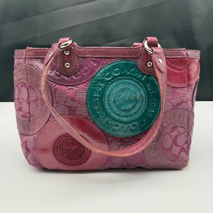 lot 202 image: Coach Multicolor Patchwork Tote  Vibrant & Playful Statement Bag