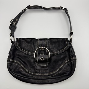 lot 216 image: Coach Black Leather Buckle Shoulder Bag