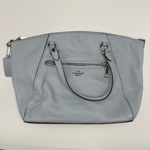 lot 218 image: Coach Pebbled Leather Light Blue Tote